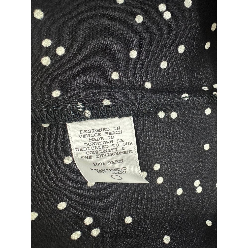 Flynn Skye Devon Wrap Dress Women's M Black White Polka Dot Cold Shoulder NWT - Picture 7 of 8